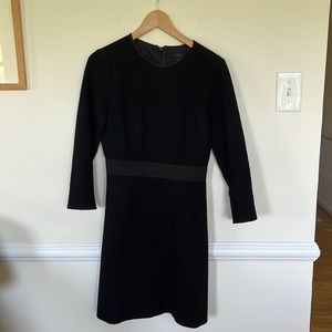Long sleeve black j crew dress